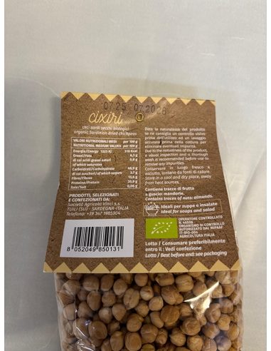 Cixiri Ceci Sardi Secchi Bio 500gr - Mandorle...