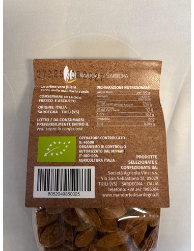 Mandorle Sgusciate Bio 250gr - Mandorle di...