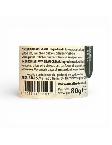 Crema di Favette Sarde sott'olio - Rosalba Delizie