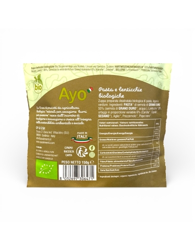 Le Fregulose Pasta e Lenticchie Biologiche -...