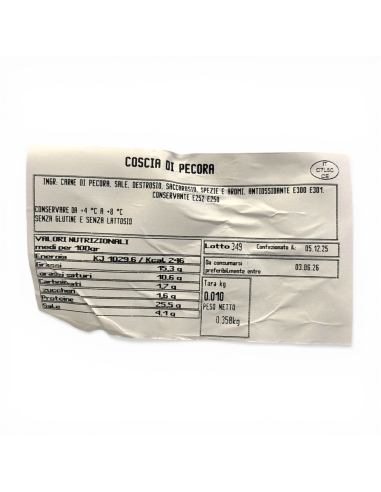 Prosciutto di Pecora